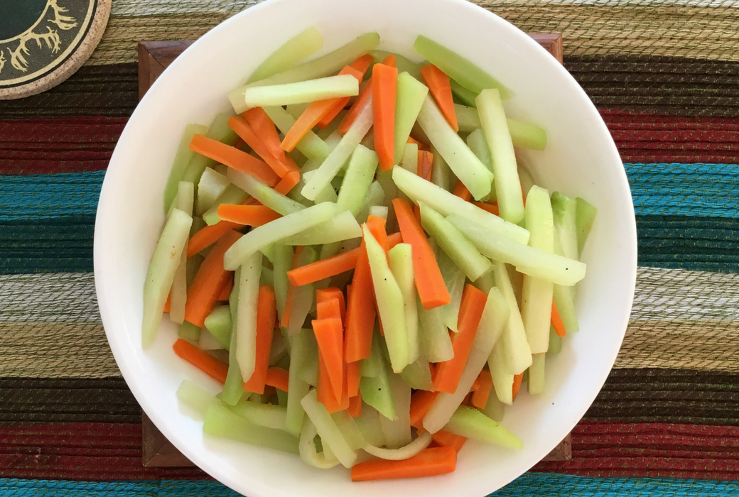Braised Chayote and Carrots